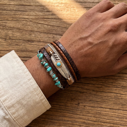 Sacred Feather Wrap Bracelet